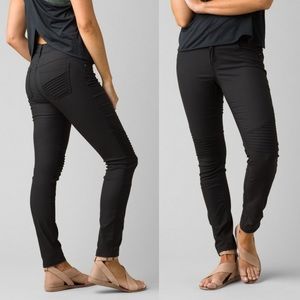 Prana Black Skinny Moto Pants